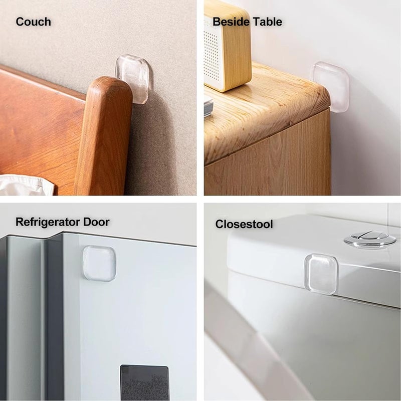 Bovinde Door Stopper Wall Protector, Wall Shield Bumper Guard from Door Knobs,Sturdy Self Adhesive,Soft and Transparent,Washable Reusable Shock Absorbent Gel for Home Office (6, Transparent) - Image 5